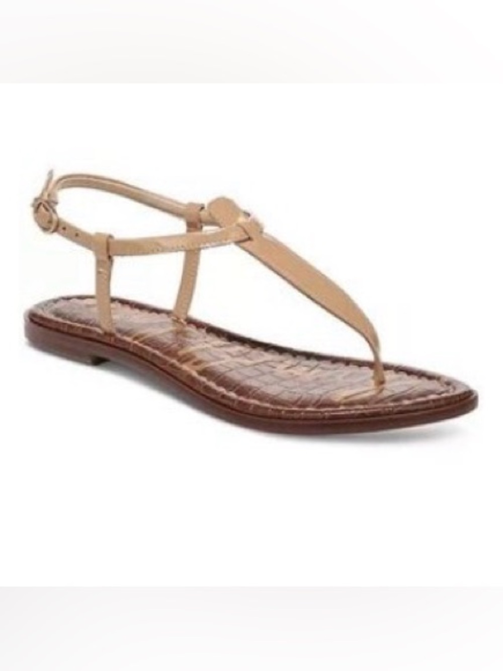 Sam Edelman Gigi Slingback Cork Brown Leather Sandals Size 8.5